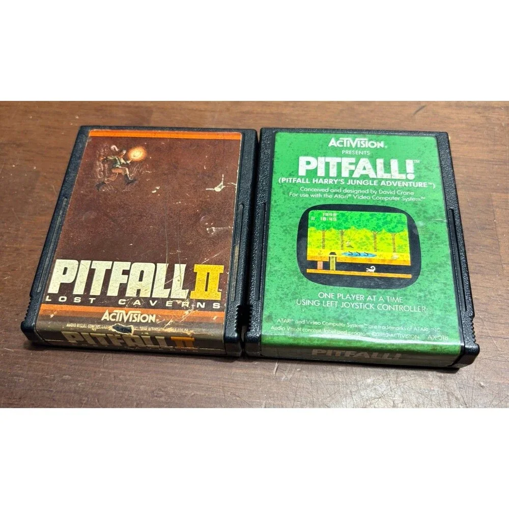 Atari 2609 Pitfall 1 and 2 Game Cartridges Only  Tested